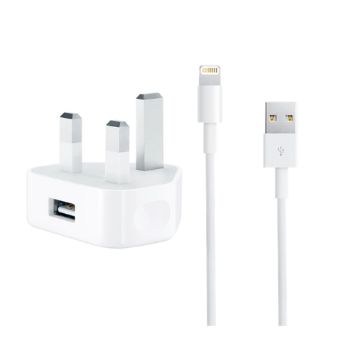 Apple iPhone 5W Power Adapter Charger + Cable | BRAND NEW/White