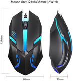 Simple RGB Gaming Mouse 1600 DPI - Ergonomic Design (3 Buttons) | BRAND NEW/Black